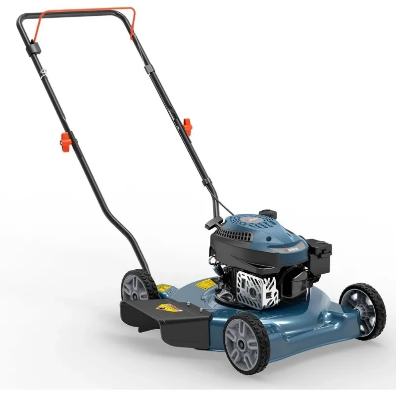 Powered Walk Behind Lawn Mower 20 Inch 144cc 4-Cycle Push Mower for Small Yard Garden Grass Cutting