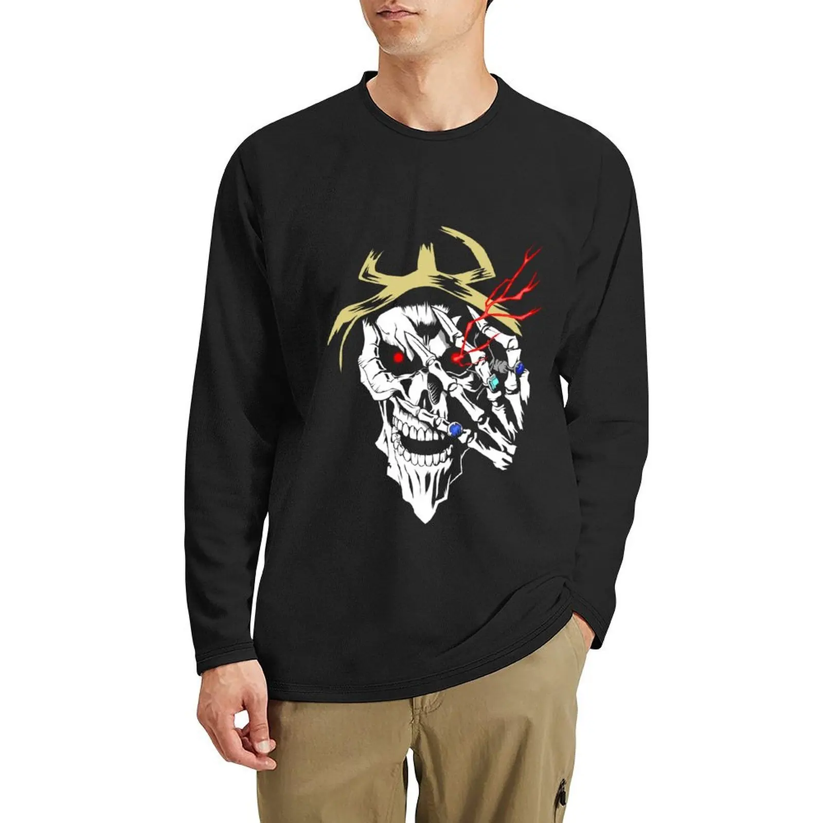 

Momonga Overlord Long T-Shirt anime clothes quick-drying t-shirt quick drying t-shirt kawaii clothes mens t shirt