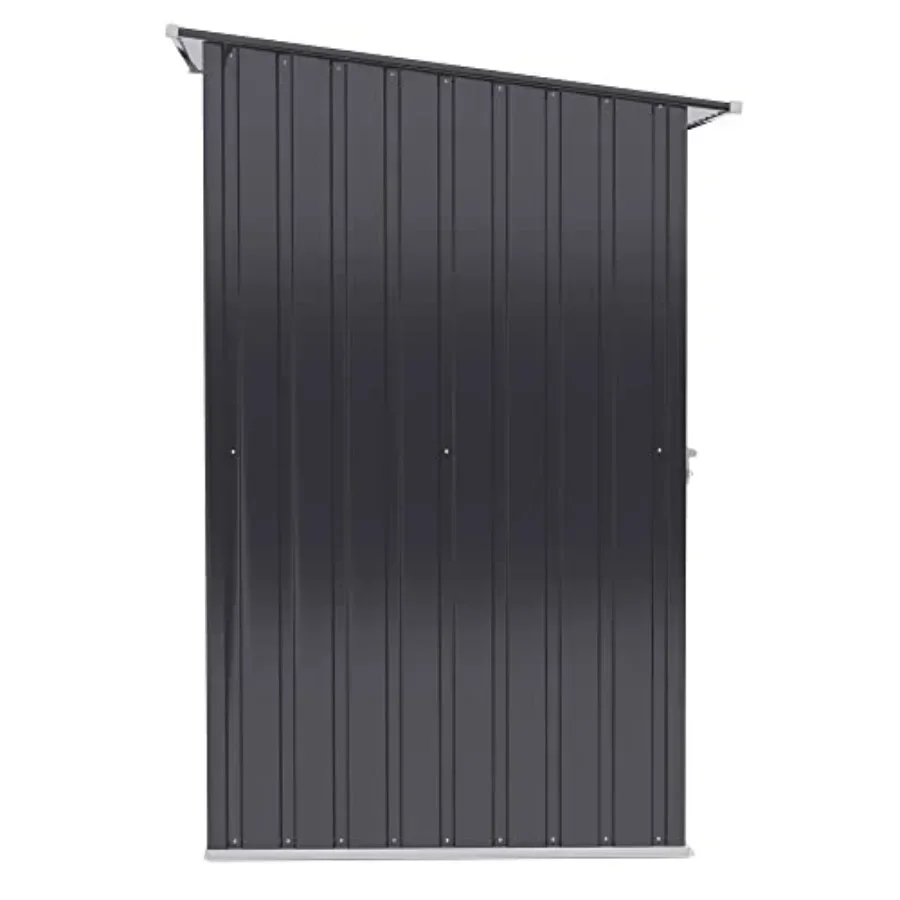 Outdoor Storage Shed, 3.3' X 3.4' Galvanized Metal Utility Garden Tool House with Lockable Door for Backyard, Bike, Patio, Gara