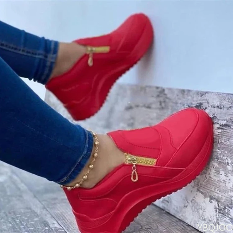 2022 Autumn Women Shoes Size 43 Platform Sneakers Comfort Casual Lazy Shoes Women Fashion Solid Color Sport Shoes Zapatos Mujer