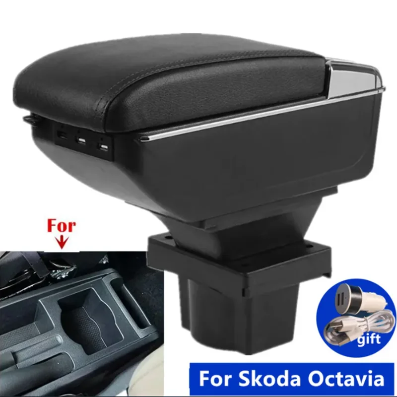 Für Skoda Octavia Armlehne box Für Skoda Yeti Mk2 Auto Armlehne Lagerung Box 2005-2012 Innen Gewidmet Retrofit auto Zubehör
