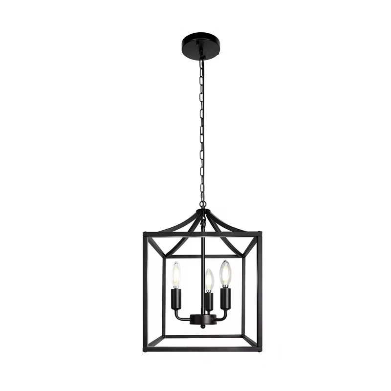 

American Chandelier Retro Industrial Style Farmhouse Country Style Restaurant Bar Table Lamp Kitchen Corridor Iron Art E14 Light