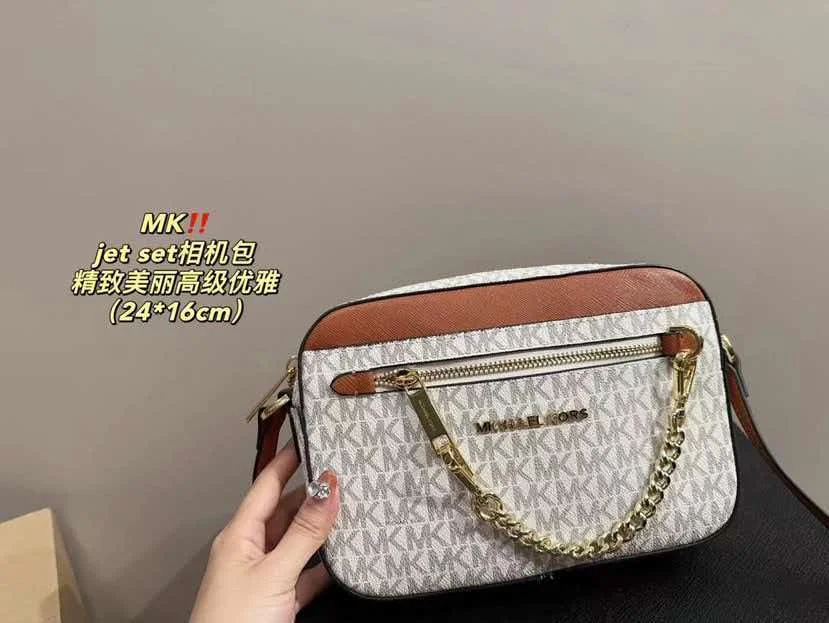 Michael Kors Jet Set 2026, nouveau sac à bandoulière et sacoche pour appareil photo, exquis, magnifique, haut de gamme, élégant, pour femme, petit format carré