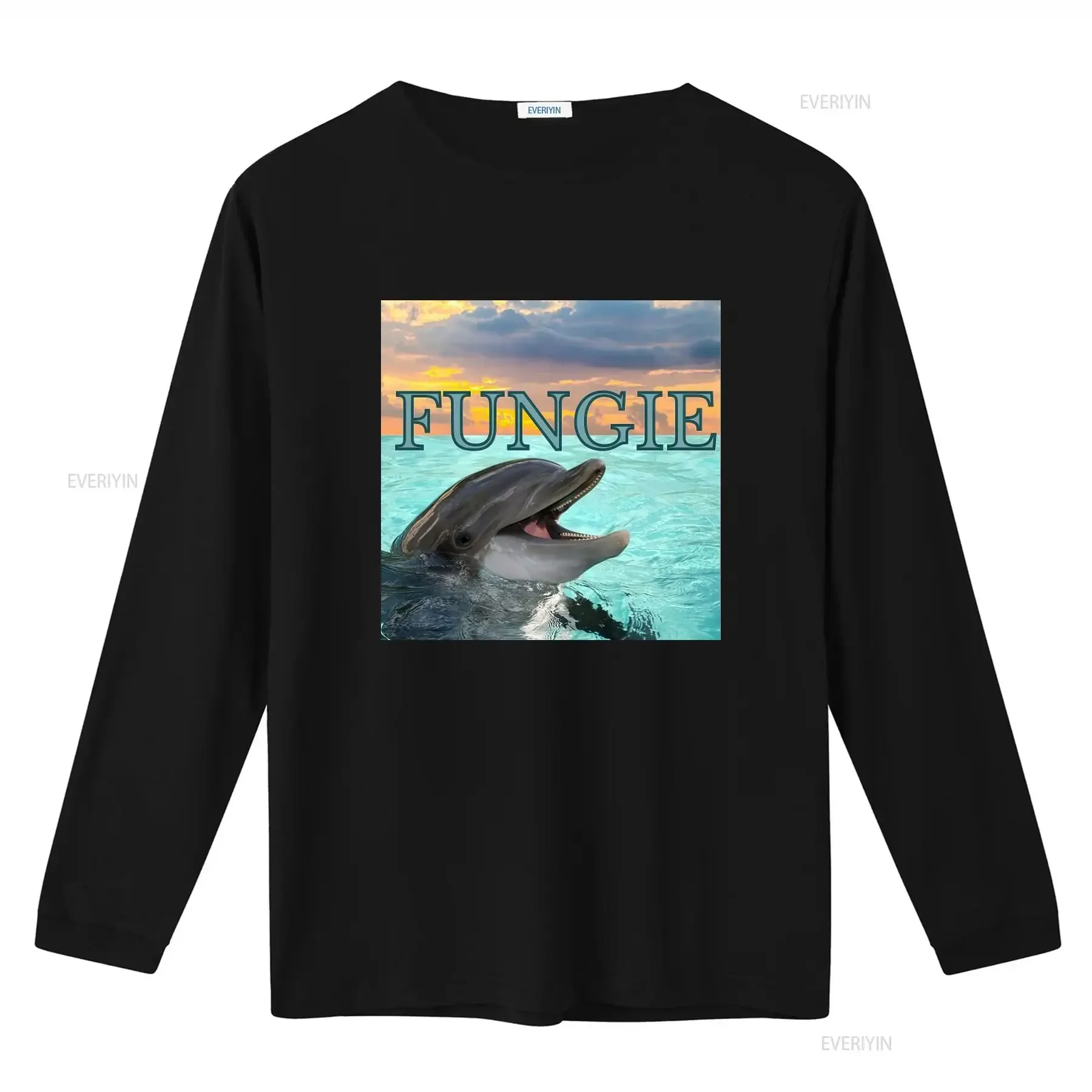 Fungie The Dolphin T Shirt Symbol of Ireland's Hope Joy Freedom Morning Swim Design vintage Washed graphic Versatile streetwear