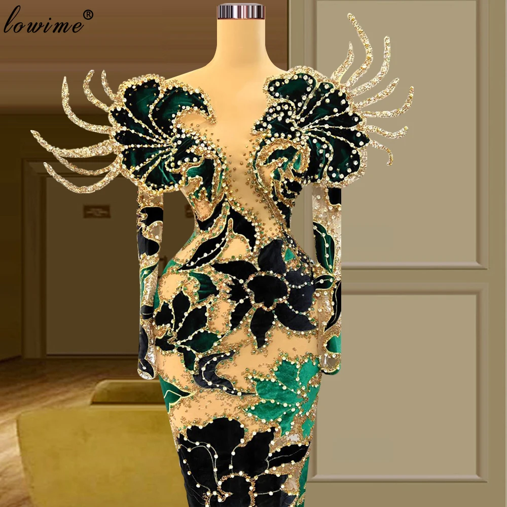 New Luxury Celebrity Dresses For Women 2023 Special Long Sleeves Evening Dresses Red Carpet Runway Dresses Ballkleider Gowns