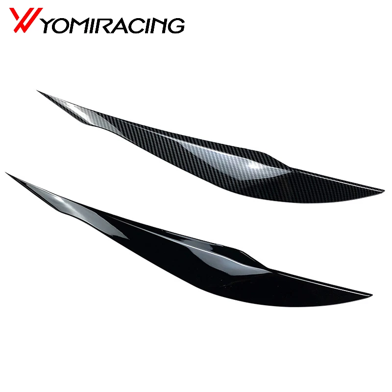 DHBH-Carbon Fiber Headlight Eyelids Trim, Headlamp Eyebrow Cover Decoration Styling Sticker for Bmw 3 Series F30 320I 325I 316