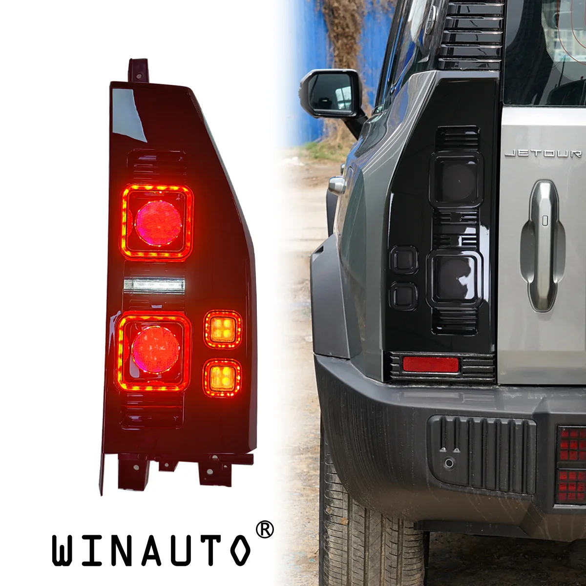 

Juncar is suitable for Chery Jietu Traveler 2023 tail light assembly modified brake light turn signal wholesale direct sales