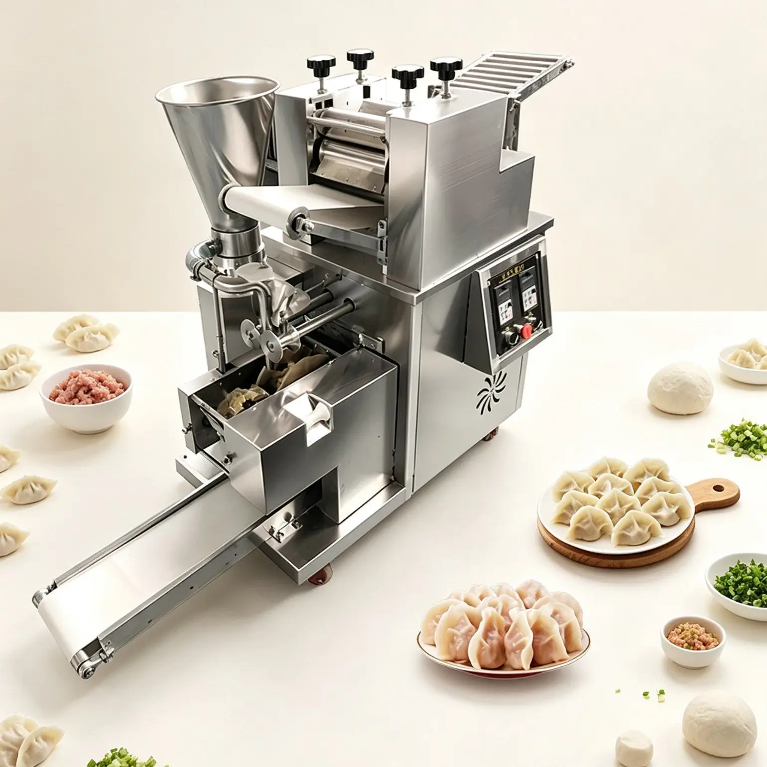 Dumpling Machine, Compact Structure Forming Device with Easy Clean Design for Empanada Samosa Making Small Food Business