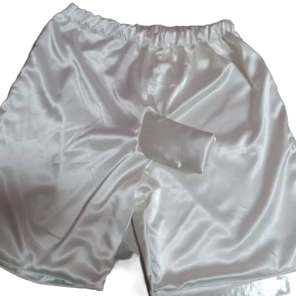 White Boxer Shorts Sexy Smooth Elastic Waist Panties Silky Touch Shorts Men's Handmake Flat Corners Underwear Briefs