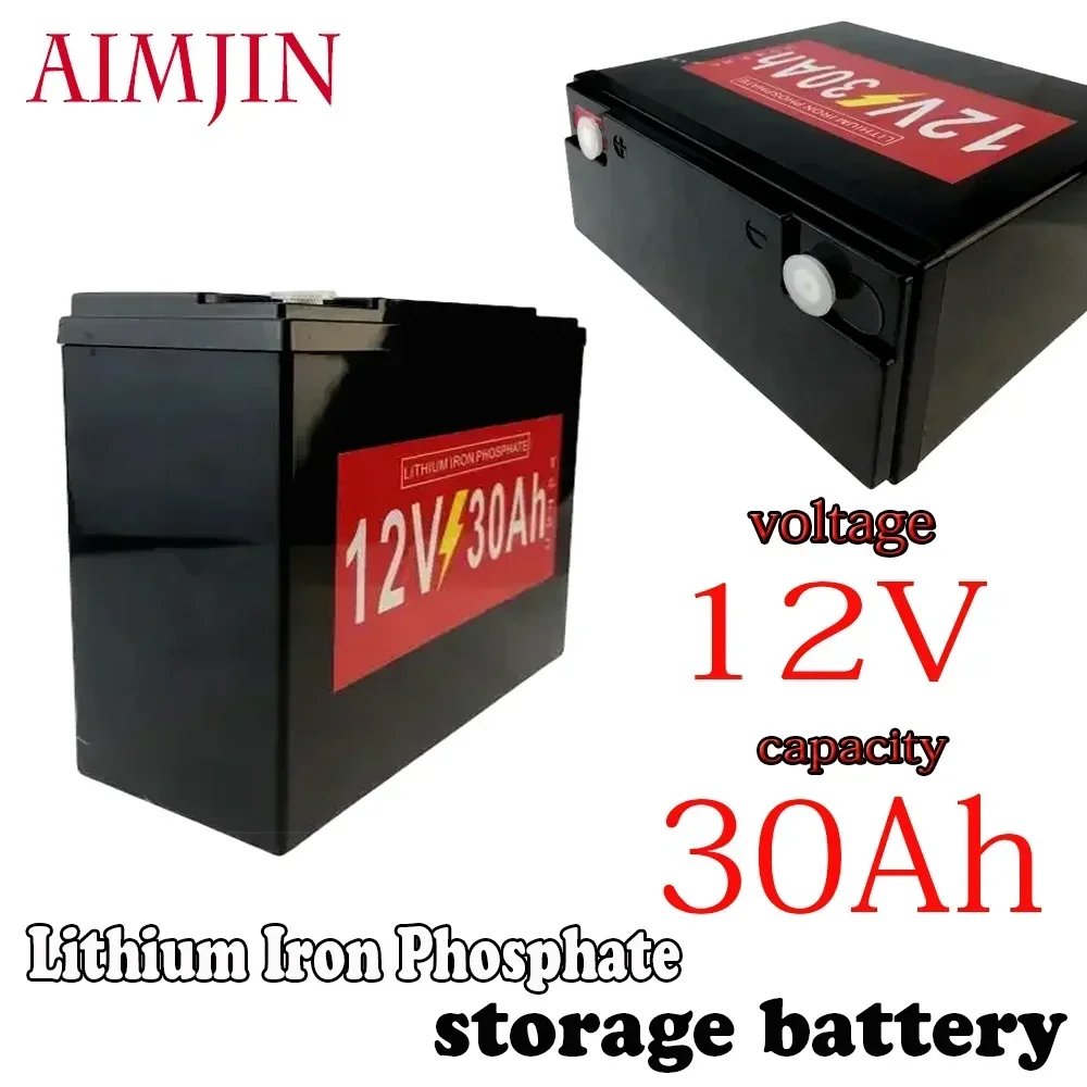 

12V 30AH LiFePO4 Battery 12.8V Lithium Iron Phosphate Batteries for Car lighter 14.6v Golf cart Solar Energy