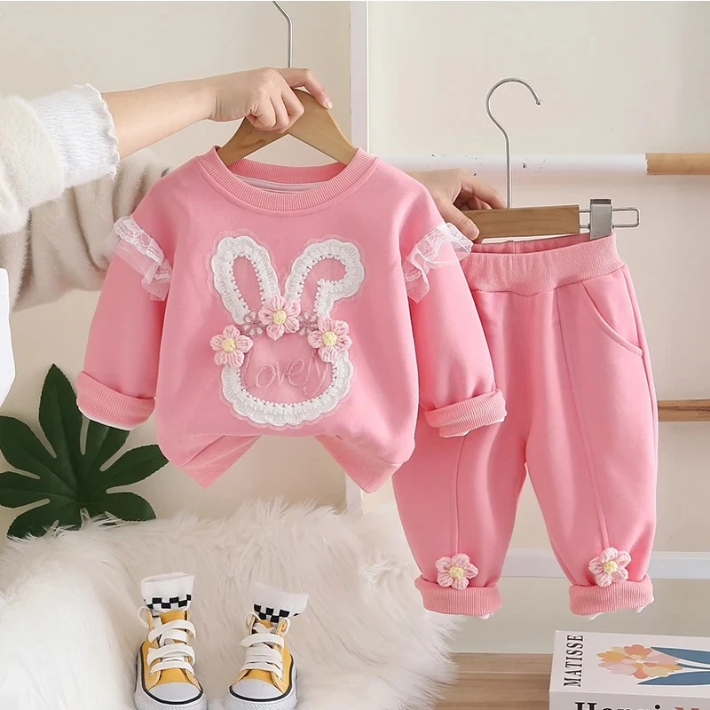 New Autumn Baby Clothes Kids Clothing Set Children Girls Long Sleeved T-Shirt Pants 2Pcs/Sets Infant Costume Toddler Tracksuits