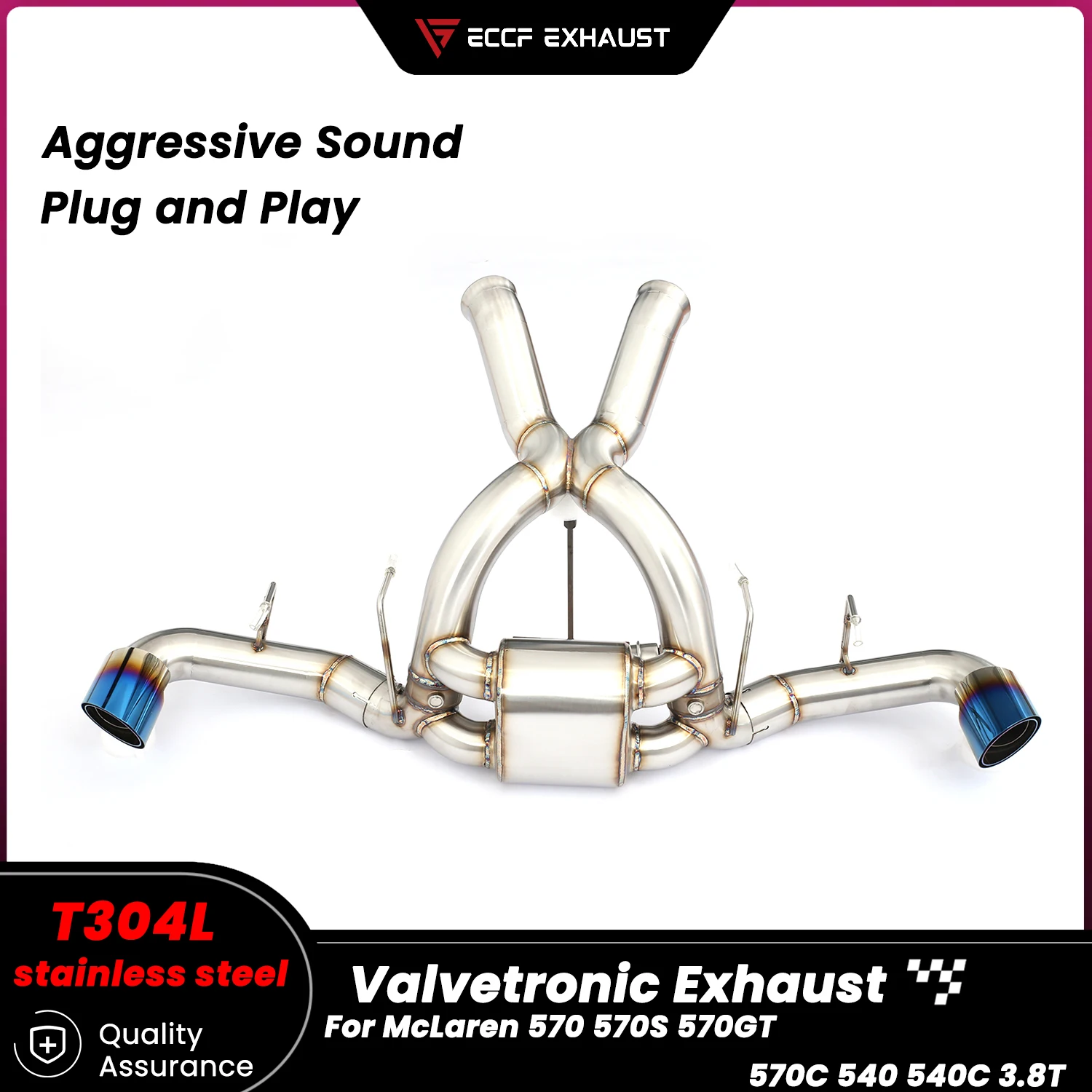 

Спортивный пневматический клапан из нержавеющей стали Catback Exhaust для McLaren 570 570S 570GT 570C 540 540C 3,8T Performance Upgrade