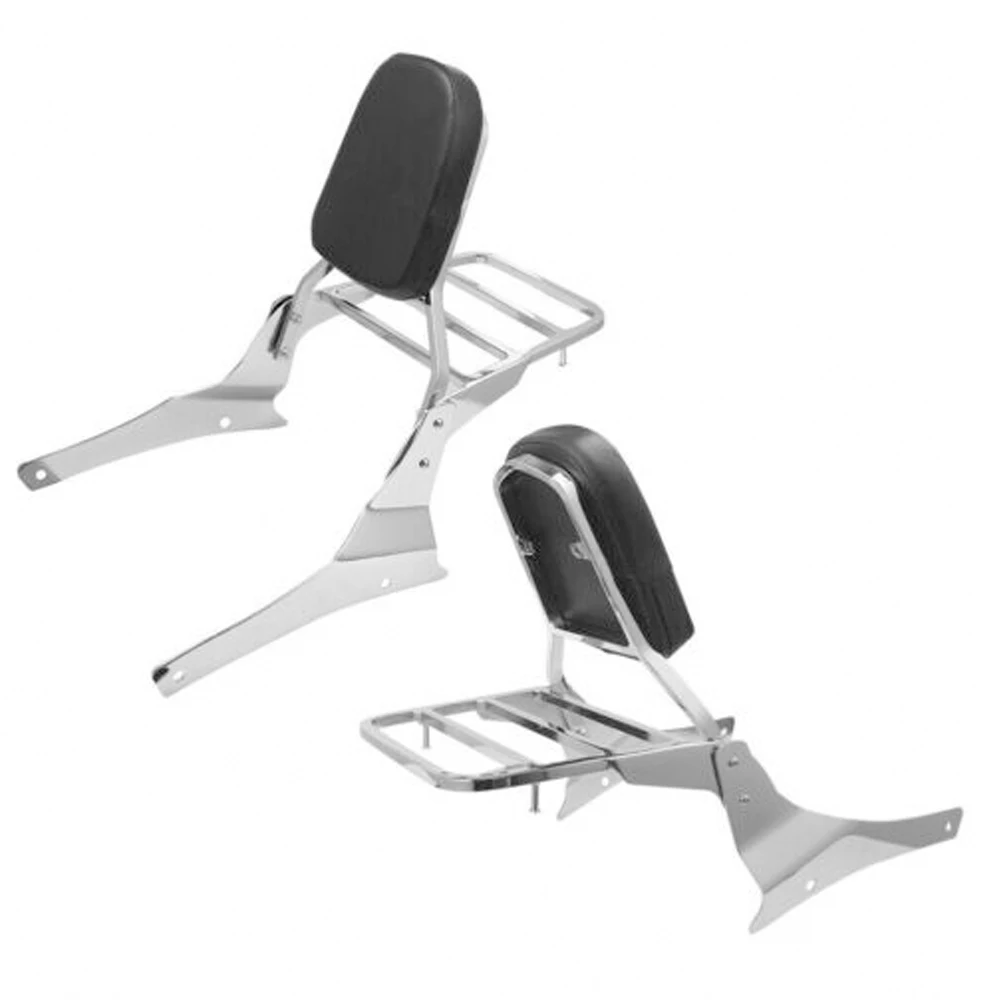 Chrome Motorcycle Rear Sissy Bar Backrest Luggage Rack For Suzuki Volusia VL800 Boulevard M50 C50 2005-2011