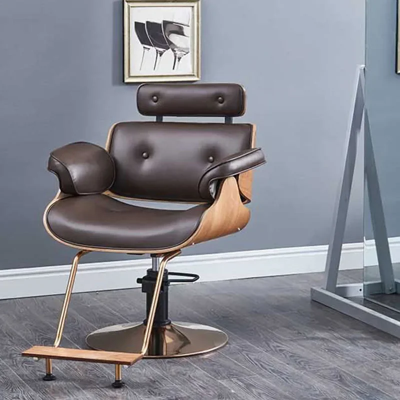 Dressing High-end Barber Chair Folding Adjustable Barbershop Barber Chair Recliner Cutting Silla Giratoria Salon Furniture