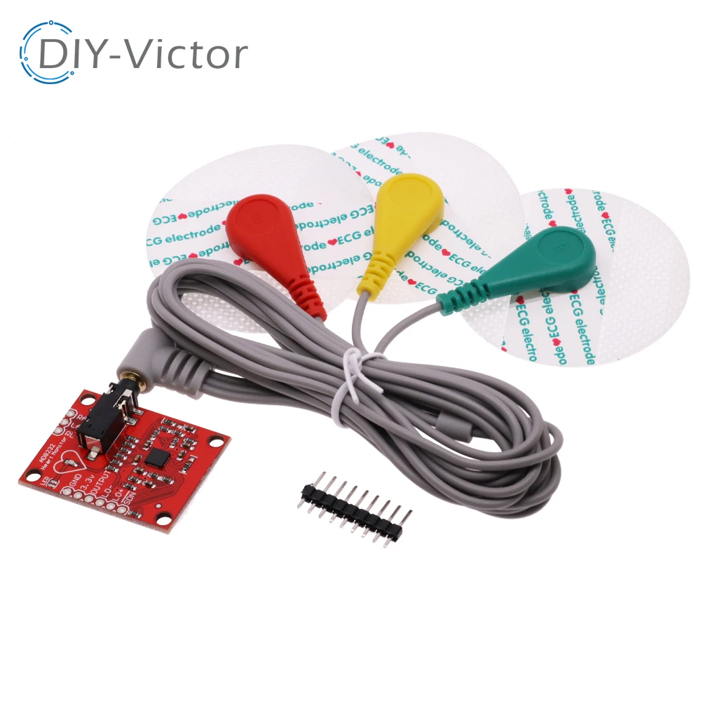 Ecg module AD8232 ecg measurement pulse heart ecg monitoring sensor module kit for Arduino