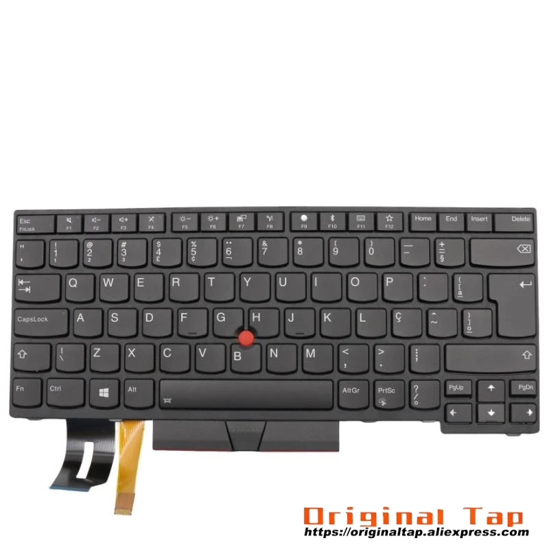 BR Teclado retroiluminado brasileño para Lenovo Thinkpad E480 E485 E490 T480S T490 T495 P43S L480 L490 L380 L390 Yoga 01YP284 01YP364 0