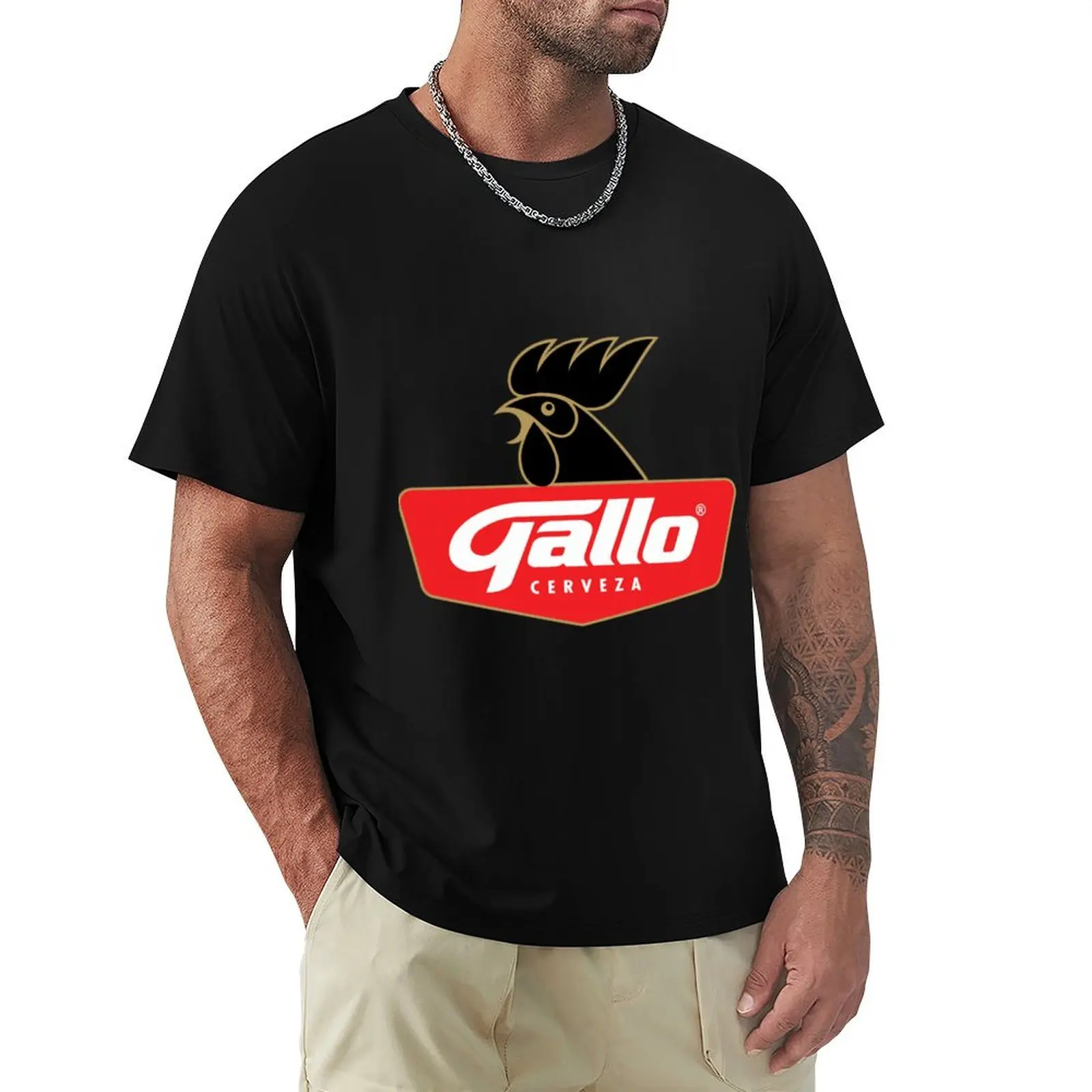 Cerveza Gallo - Guatemala Beer chapin T-Shirt Fashion Graphic Tee for Men