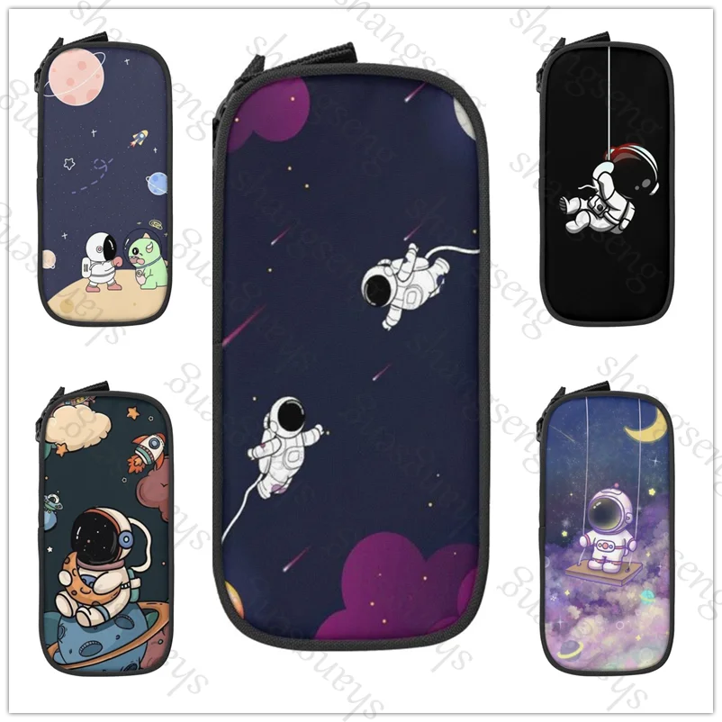 

Funny cartoon astronaut Pencil case large capacity pencil case multifunctional stationery storage bag student learning supplies