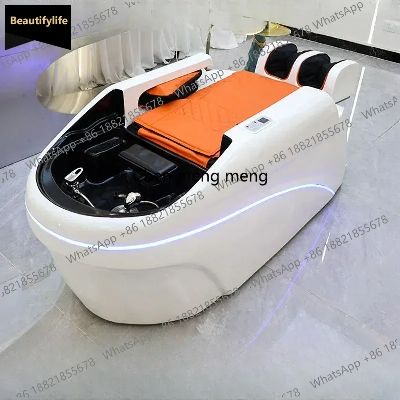Q181 Smart Electric Massage Shampoo Chairs Hair Salon Barbershop Flush Bed Head Water Cycle Fumigation Salon Furniture Cabeceira