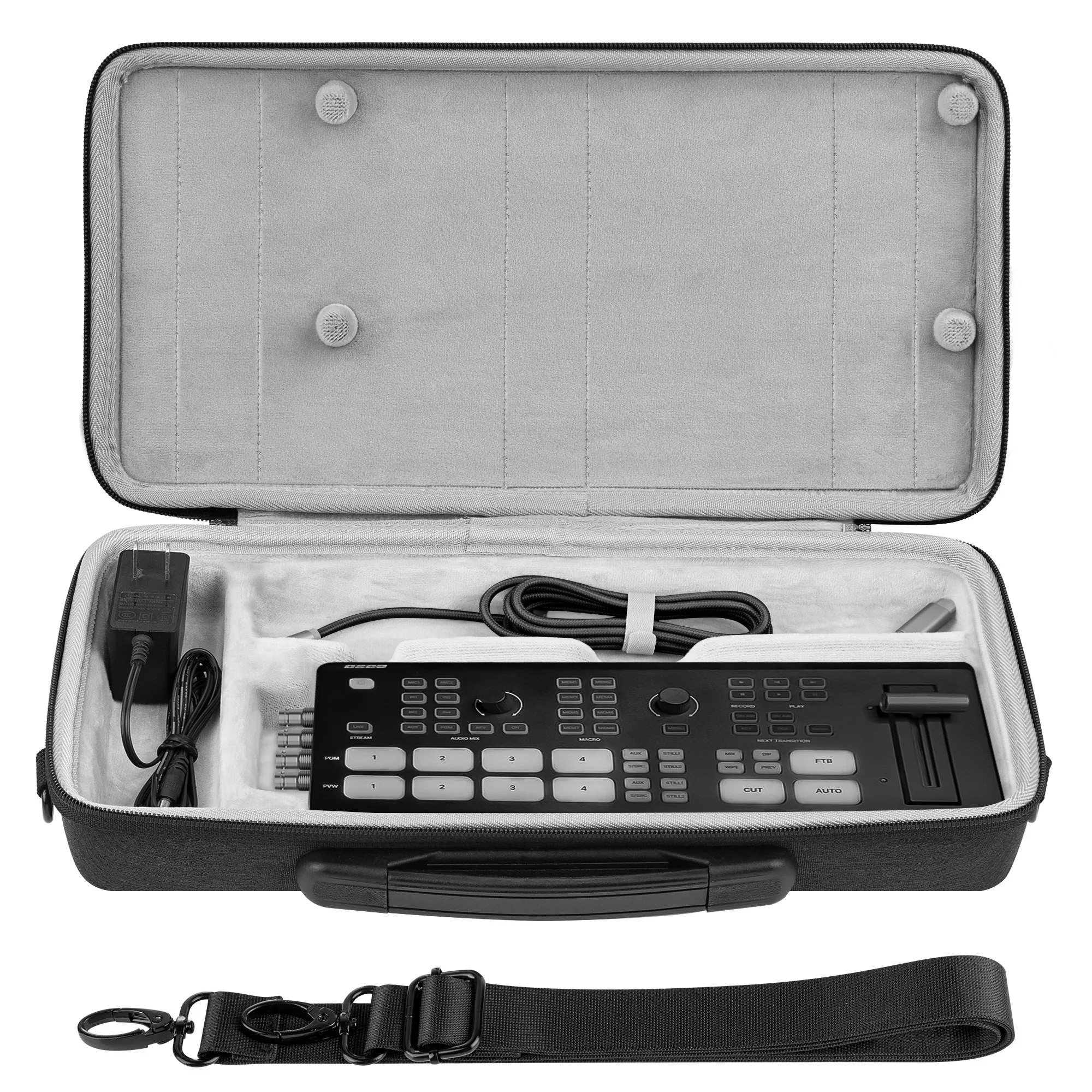 Geekria Audio Interface Carrying Case, Compatible with Osee GoStream Deck / GoStream Deck Pro / GoStream Duet