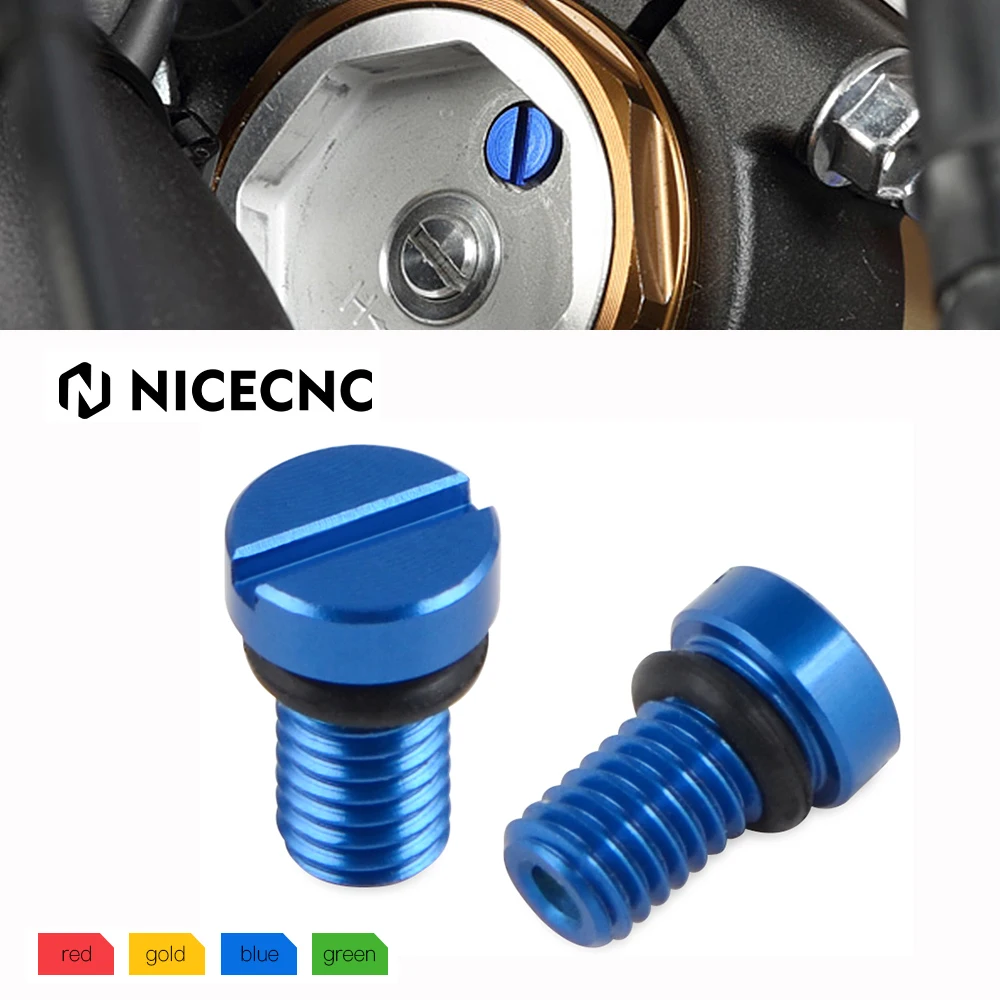 Tornillos de tapa de válvula de aire de horquilla delantera M5 * 0,8 para motocicleta Kawasaki KX KXF KLX 80 85 100 125 250 450 250F 450F 450R KX250F KX450F