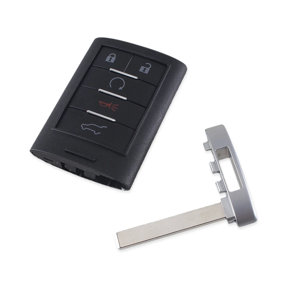 KEYYOU For Cadillac SRX 2010 2011 2012 2013 2014 keyless Entry Car Key NBG009768T 5 Buttons Remote Car Key 315MHZ