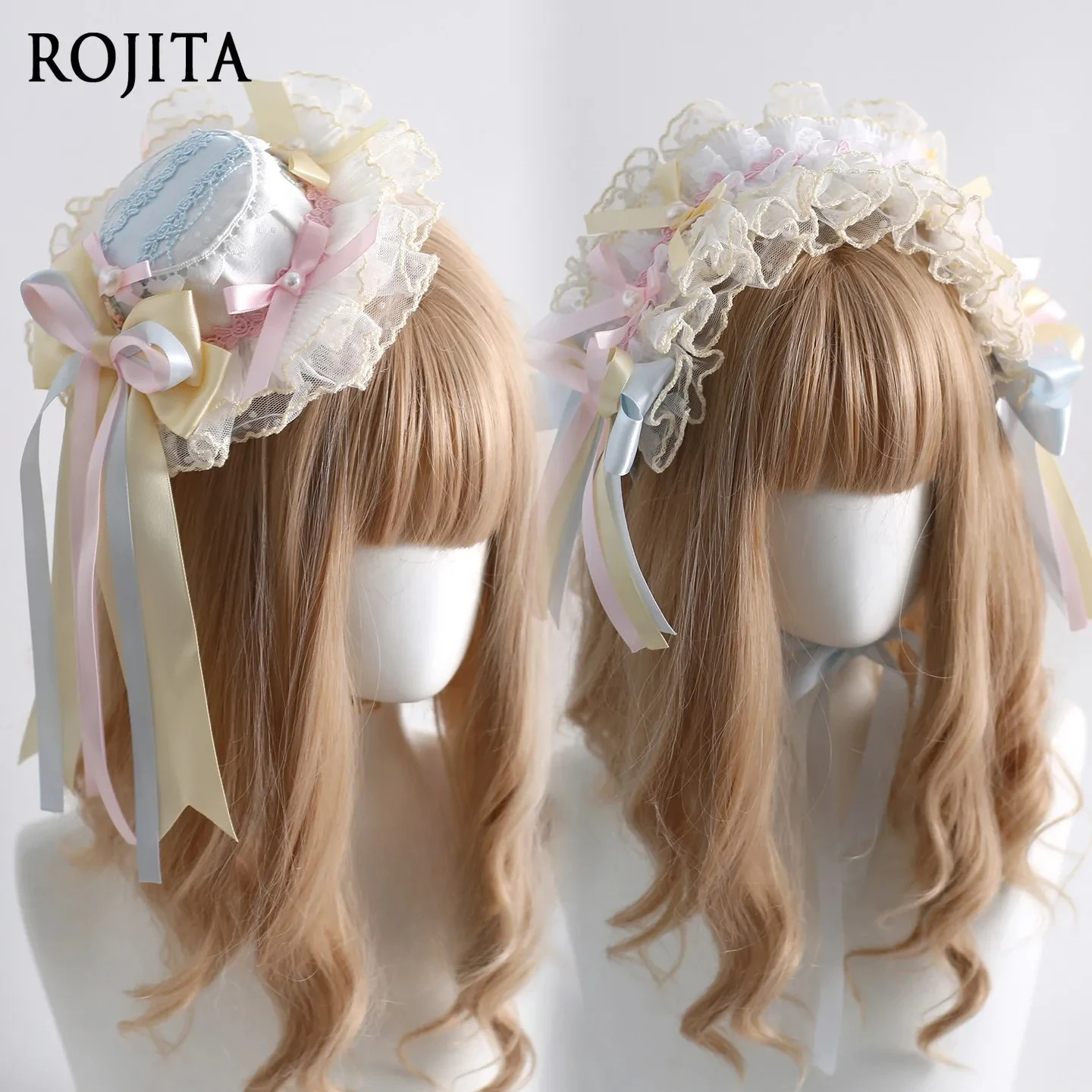 Süßer Pastell-Lolita-Mini-Hut  – Lace Ribbon Trim Bewertung und Preis