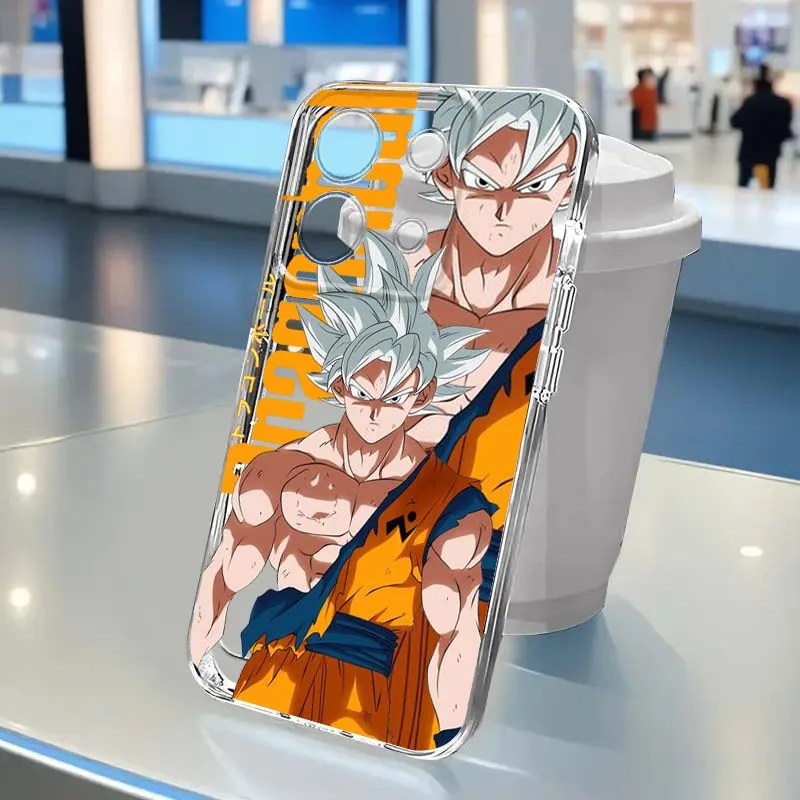 

Comics D-Dragones Hot B-Balls For Xiaomi Redmi Note 14 13 12 11E 9 9T 8 8T Pro Plus 5G Transparent Soft Cover Phone Case