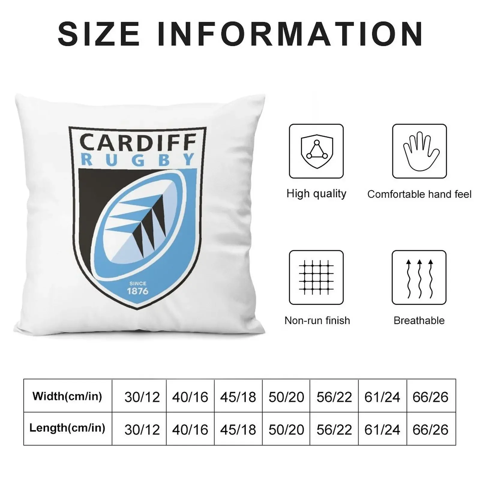 Cardiff Rugby logo Throw Pillow Christmas Pillows christmas decorations 2025 christmas cushions covers pillow