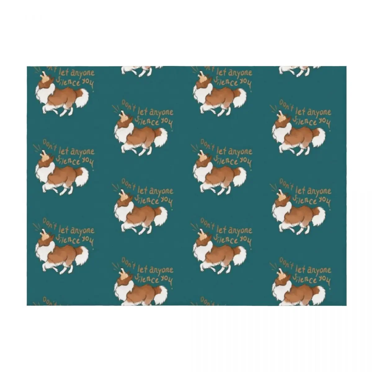 

Barking Sheltie ( shetland sheepdog ) Don't let anyone silence you Throw Blanket decorative Decorative Sofa Blankets