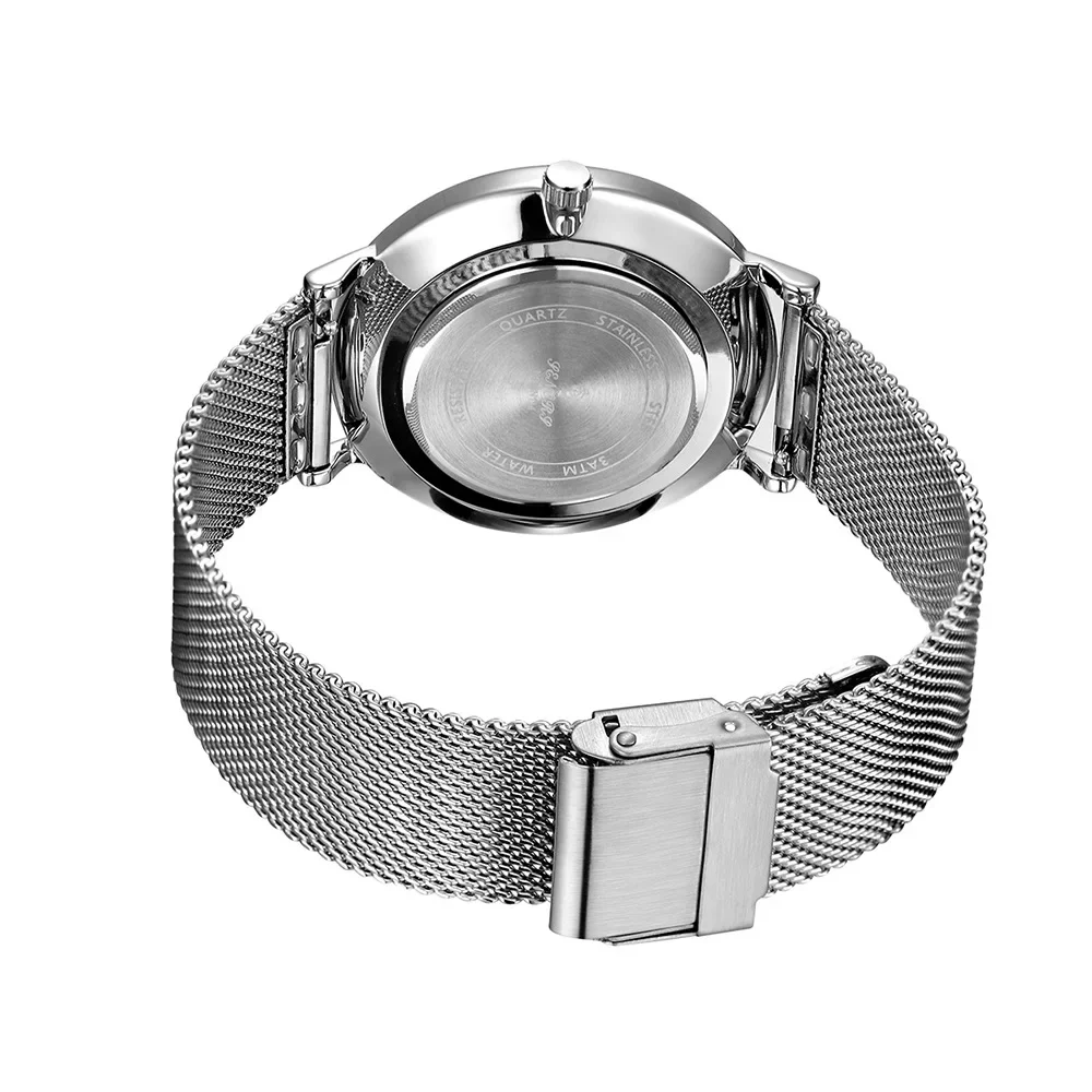 2025Watch 114, мужские кварцевые часы с календарем, ультратонкие повседневные спортивные часы с сетчатым ремнем