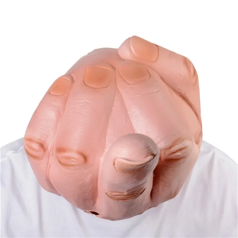 Vertical Middle Finger Mask Creative Personality Despises Spoof Headgear Props Halloween Dress Up Cosplay Fingers Mask