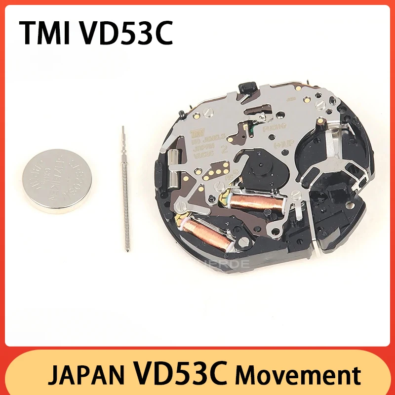 TMI-VD53C Movimento de quartzo multifunções, 3.6.9 pequenos segundos, movimento VD53B, data em 3, marca Six Hands, original, novo, original