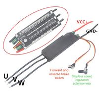 New DC6-24V 1000W BLDC 3-Phase Brushless Motor Driver Hallless DC Motor Drive Board Speed Controller Module with Potentiometer