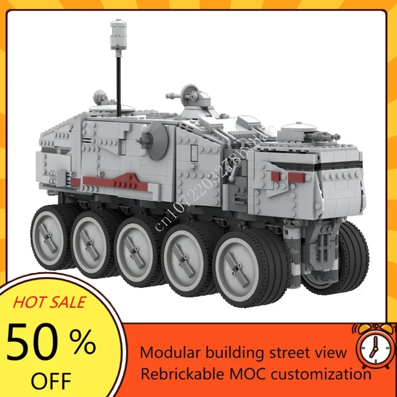 

1816PCSclone turbo tank Space War Military MOC SpaceShip Battle Model Custom Puzzle Architecture DIY Education Assembly Toy Gift