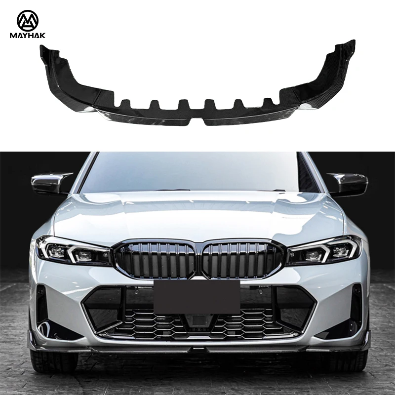 

MP Style Real Carbon Fiber Front Lip Splitter Front Bumper Lip Spoiler for 3 Series G20 Lci Front Separator Auto Body Kit