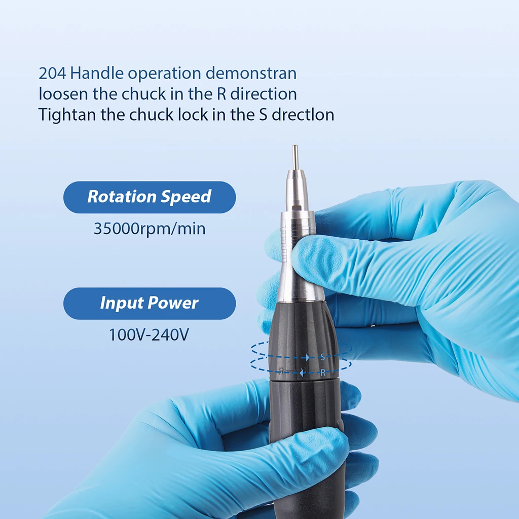 AZDENT Dental-Polier-Mikromotor Srong Max 211 Marathon-Schnitzmaschine Handmühle E-Typ Mikromotor Labor-Zahnmedizin-Werkzeug – Detail 7