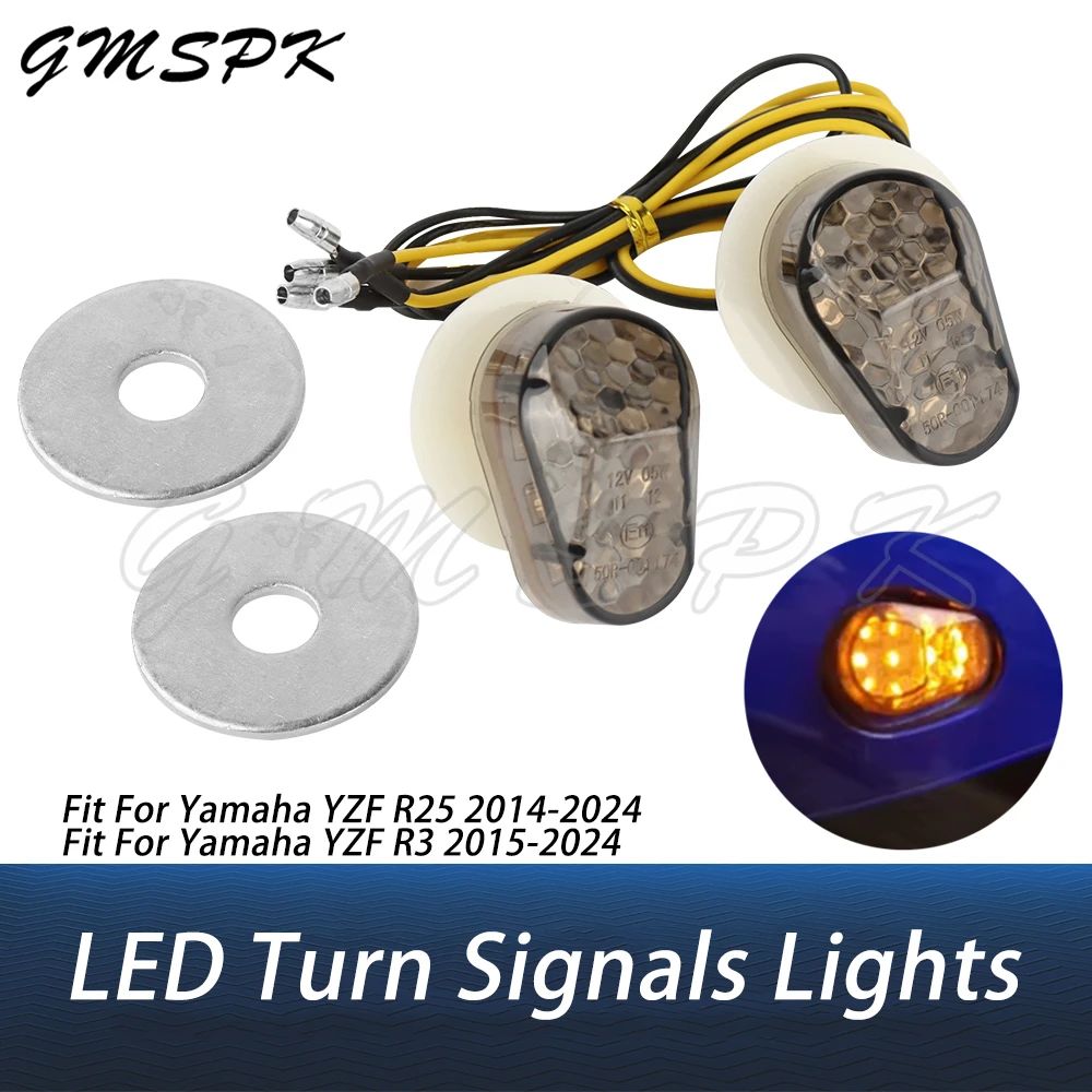 

Fit for Yamaha YZF R25 YZF R3 YZFR3 YZFR25 2015-2024 Mini Motorcycle LED Bulb Turn Signal Indicator Lights Blinker Flashing Lamp