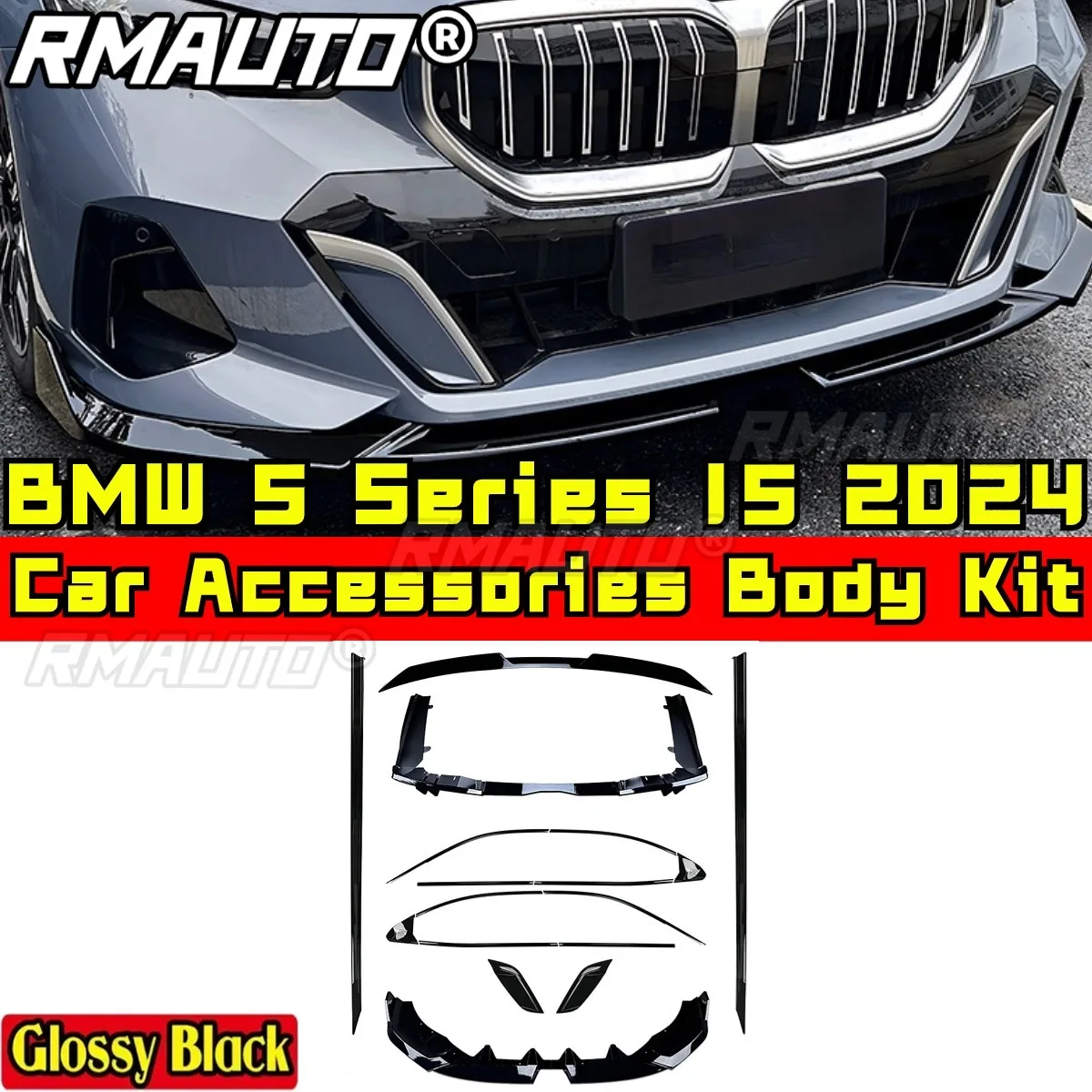 

Rear Bumper Diffuser Compatible With BMW 5 Series I5 2024 Body Kit Front Bumper Protector Rear Wing Car Accessories