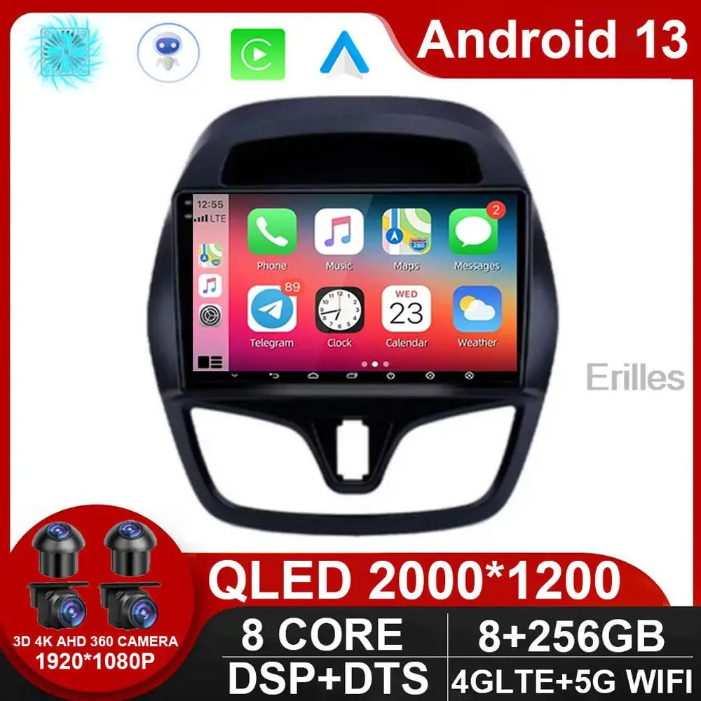 

Android 13 Car Radio for CHEVROLET Spark Beat 2015-2018 Multimedia Player Stereo Navigation GPS 2din DVD Carplay BT NO DVD 2DIN