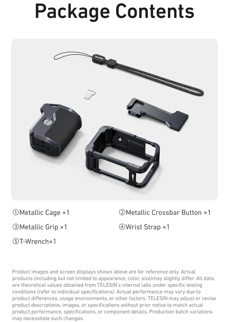 TELESIN Aluminiumlegierungsrahmen Schutzgehäuse Rabbit Cage Dual Cold Shoe Metallgehäuse für DJI OSMO Action 6 Action6 Zubehör – Detail 21
