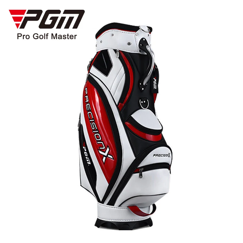 PGM QB034 Men's High-Quality Leather Golf Cart Bag White PU Material OEM Customizable Golf Bag for Sports Entertainment