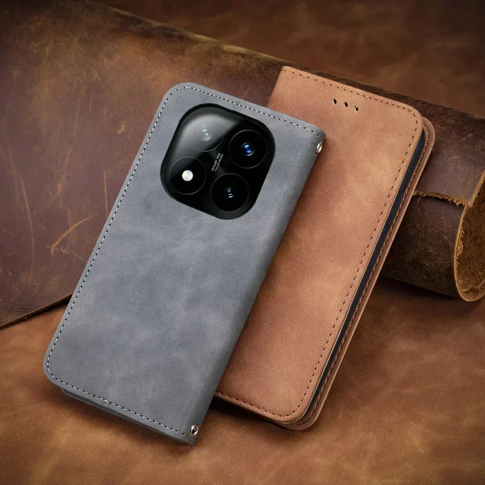 Dla Xiaomi Redmi Note 17 15 14 Pro Plus 5G 4G Luksusowe Etui Skórzane Gładkie Etui Portfelowe Redmi Note 14 15c 14c Note17 14S Pokrowiec z Klapką — zdjęcie produktu 6