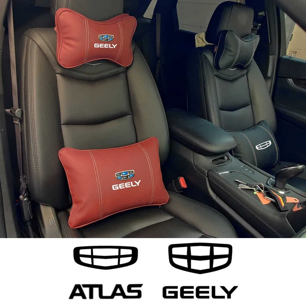 Car Headrest Waist Pillow For Geely Tugella Emgrand ATLAS AZKARRA Coolray GLEAGLE OKAVAGO ICON GX3 Preface BINRAY Accessories