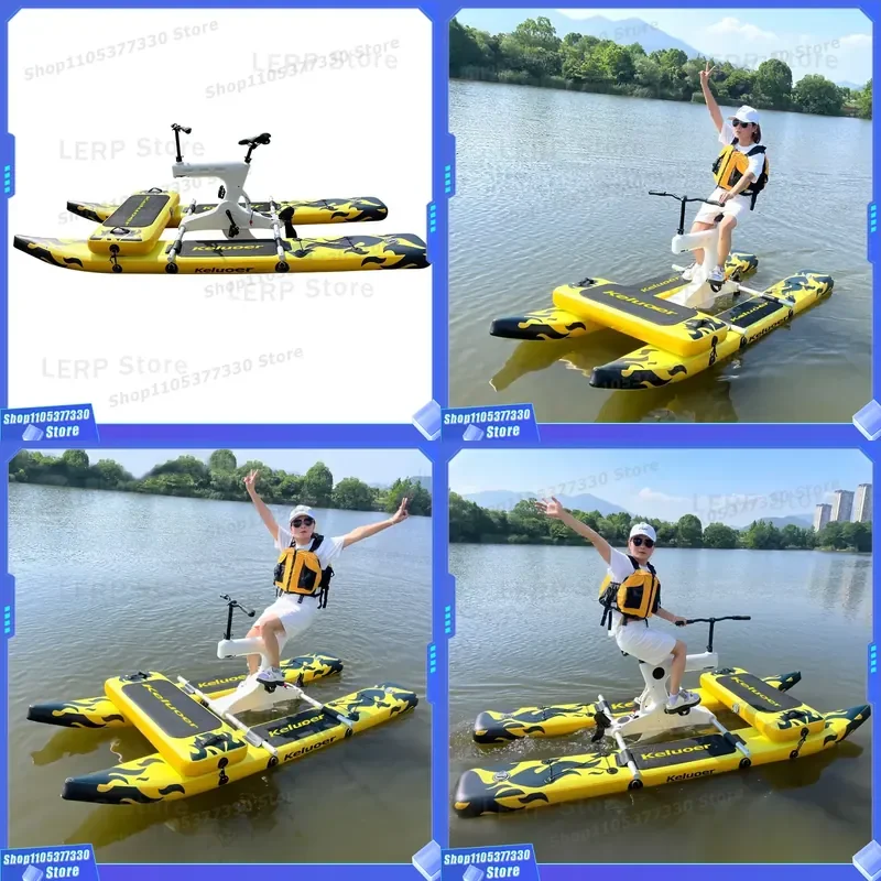 2025 the Most Popular Water Sports Gear New Style Water Bike Foot Pedal Boats Floating Bicycle