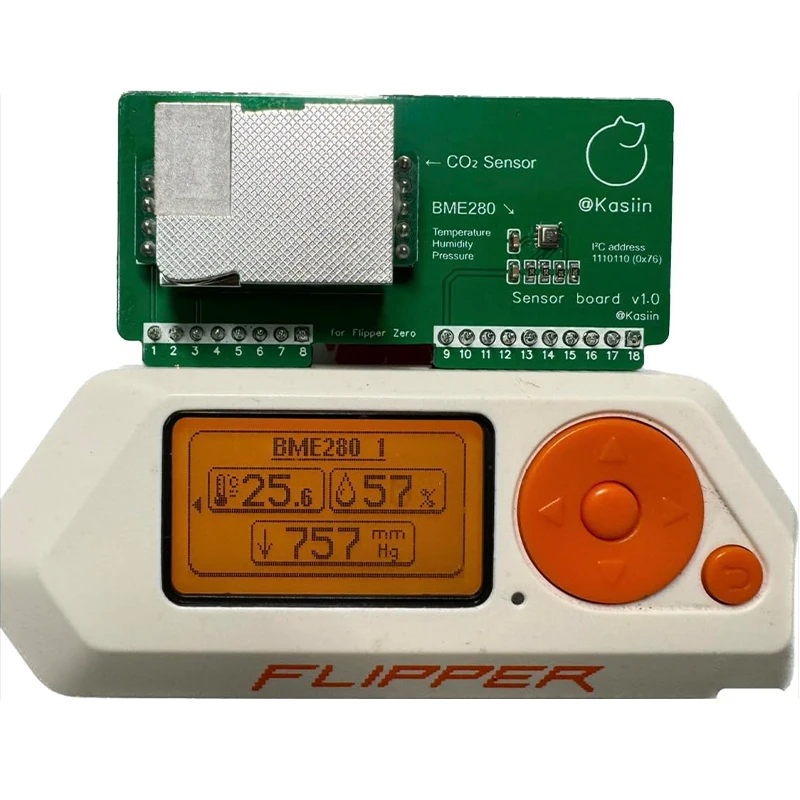 Flipper Zero Environmental Sensor Module - Integrated MH-Z19 CO2 、Temperature、Humidity, and Pressure Sensor 4in1 - view 2