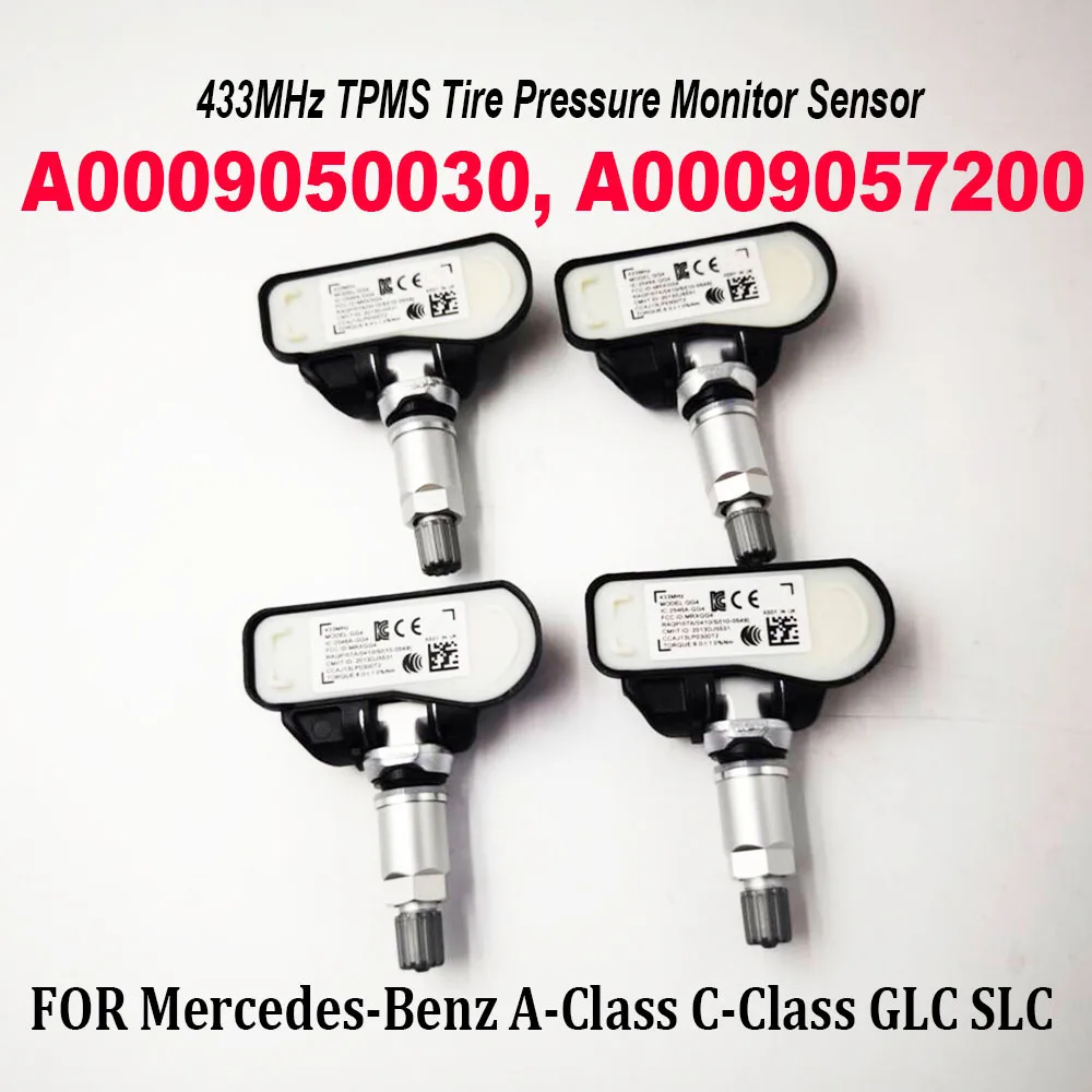 4PCS A0009050030 670002790 0009050030 Tire Pressure Monitor Sensor 433MHz TPMS For Mercedes-Benz A B C E Class W176 W246 C253