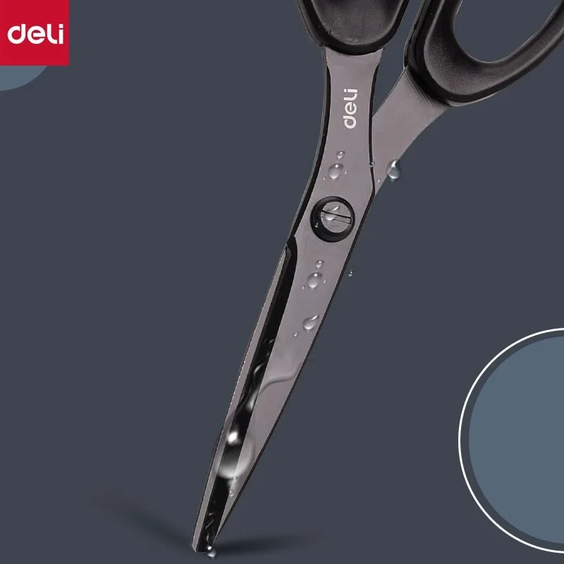 Deli Stainless Steel Scissors 180mm Rust Proof Sharp Scissors Paper Cuttings Tailor Hand Made Household Office Supplies Scissors