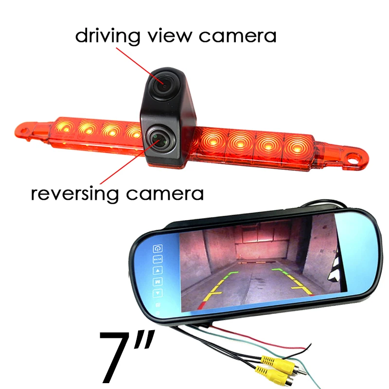 

Universate Car Brake Light Reverse Camera Two Lens Slim Flat Back Housing for Hella 2DA 343 106-201 Light Camera & monitor kit