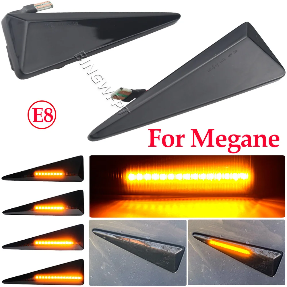 1pair Dynamic LED Turn Signal Side Marker Lamp Car Light For Renault MK4 Vel Satis Wind Avantime Megane 2 Scenic 2 Espace 4